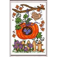 Ursula Michael Autumn Birdhouse Cross Stitch Chart Hard Copy