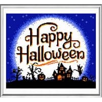 Ursula Michael Full Moon Halloween Cross Stitch Chart Hard Copy