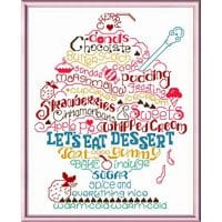 Ursula Michael Lets Eat Dessert Cross Stitch Chart Hard Copy