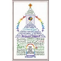 Ursula Michael Lets Go to Church Cross Stitch Chart Hard Copy
