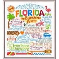 Ursula Michael Lets Visit Florida Cross Stitch Chart Hard Copy