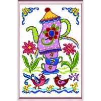 Ursula Michael Summer Birdhouse Cross Stitch Chart Hard Copy