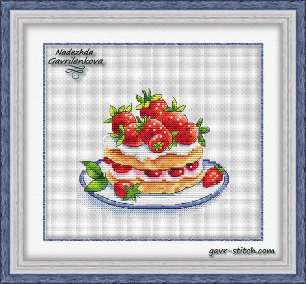 Nadezhda Gavrilenkova Berry Cake Cross Stitch Chart Hard Copy