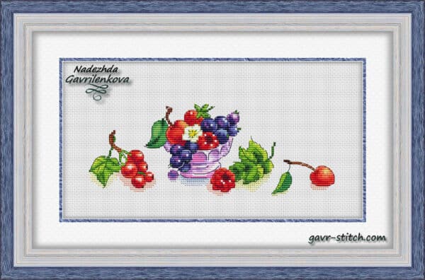 Nadezhda Gavrilenkova Assorted berries Cross Stitch Chart Hard Copy